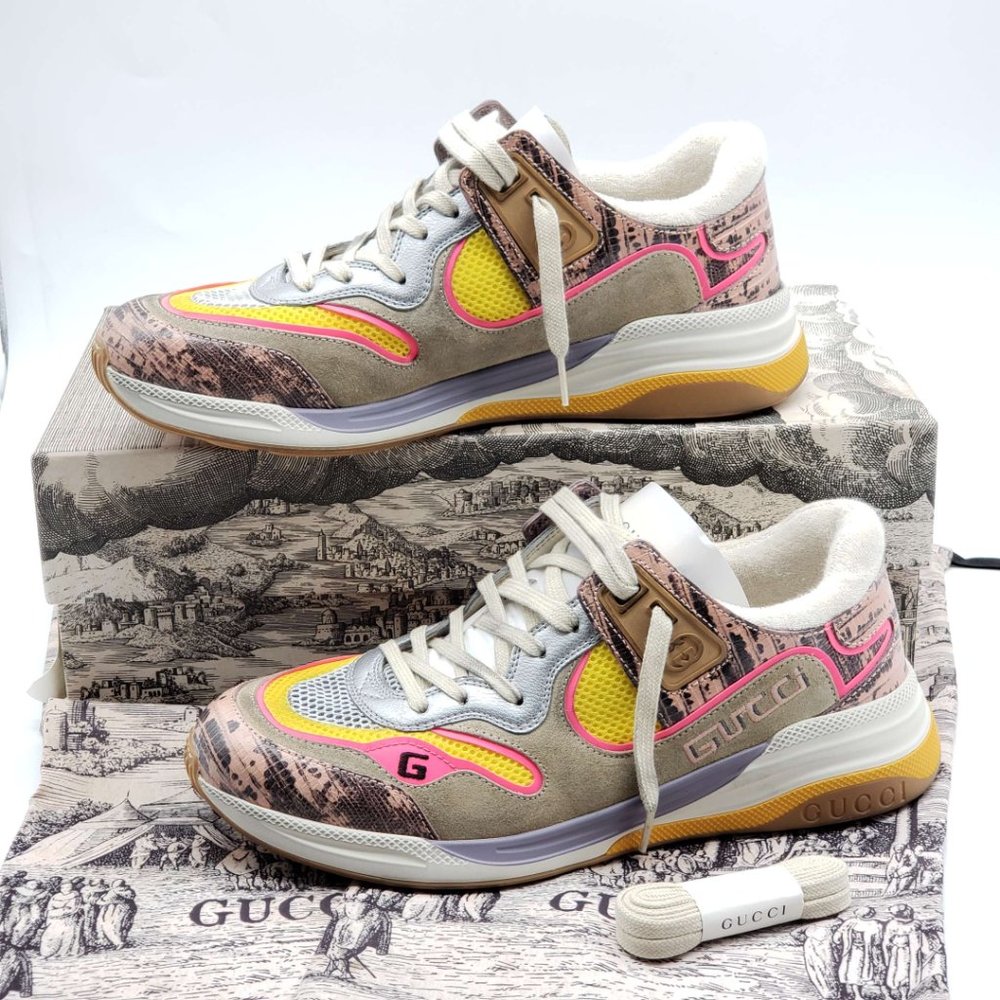 100% Authentic Gucci Ultrapace Sneaker Shoes Brand New